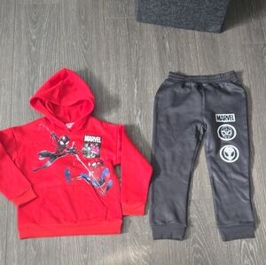 Marvel Kids Red Hoodie and Black Joggers Set